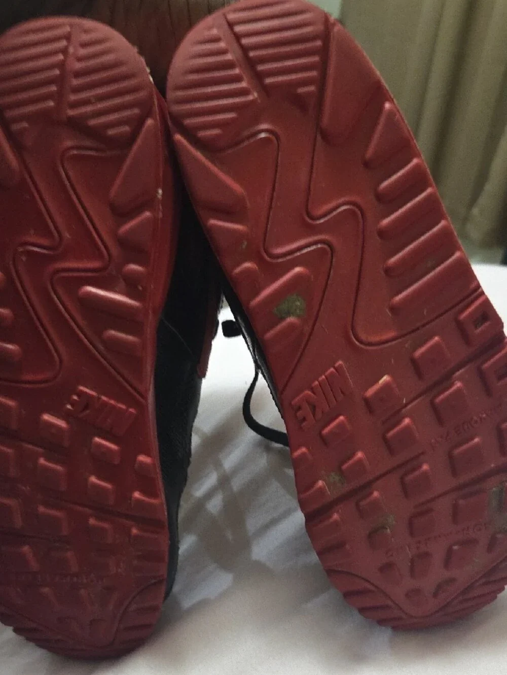 Nike Kids Black Sneakers with Red Accents